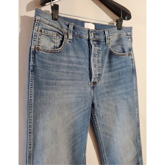 Boyish by Her Dempsey Distressed Button Fly Jeans Womens Straight Leg - Picture 5 of 8